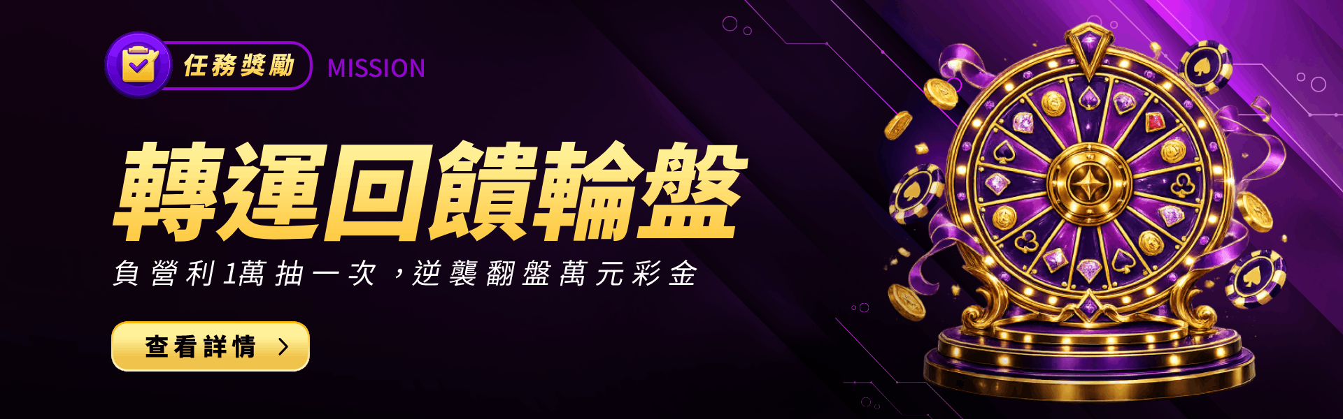 幣發娛樂城轉運回饋輪盤優惠活動banner